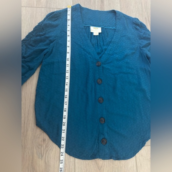 MaEVE by Anthropologie Teal Button-Down Shirt 💙 - Picture 5 of 10
